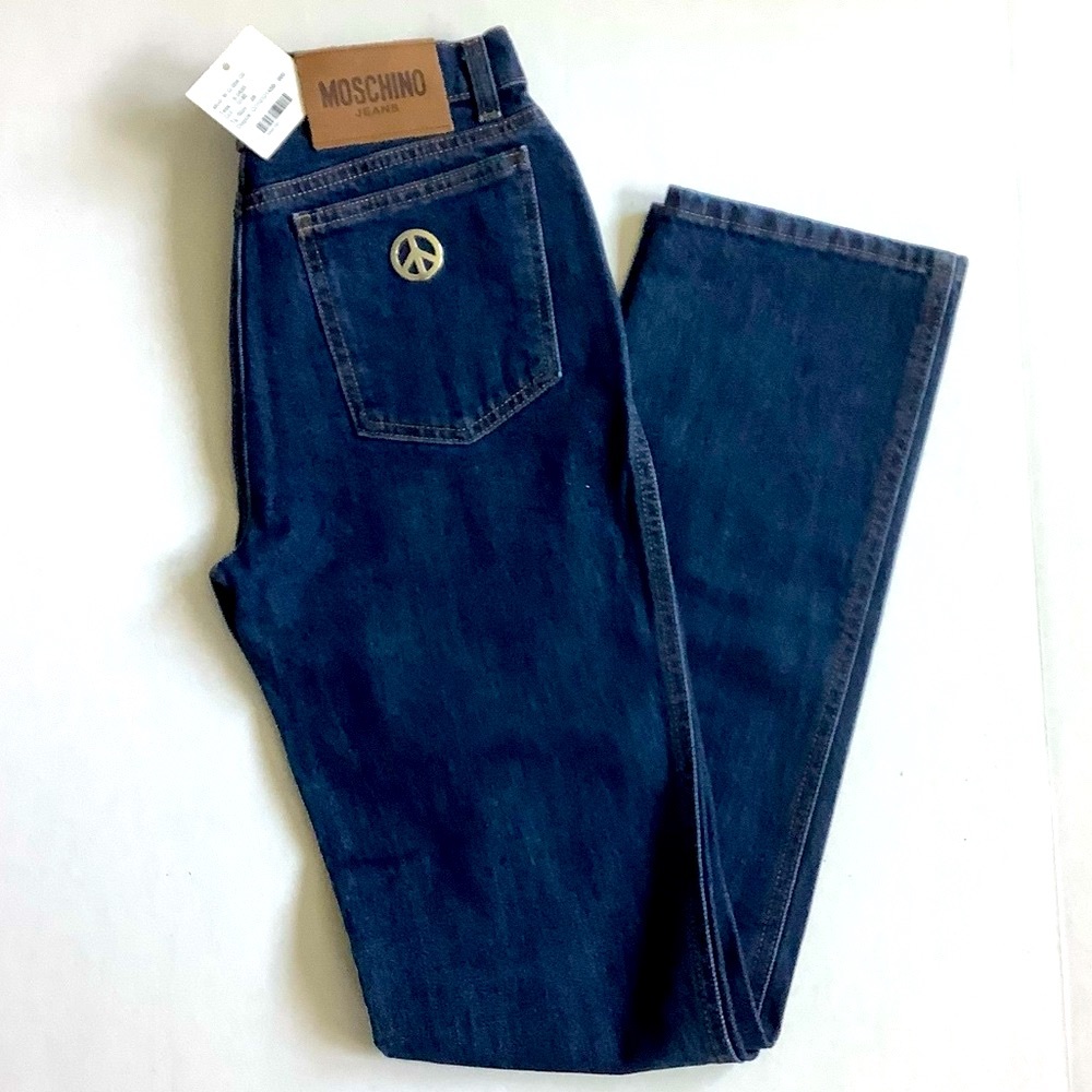 MOSCHINO Denim Straight Leg Jeans Blue 28